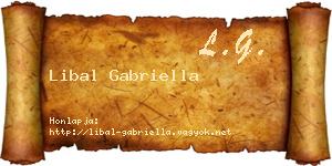 Libal Gabriella névjegykártya